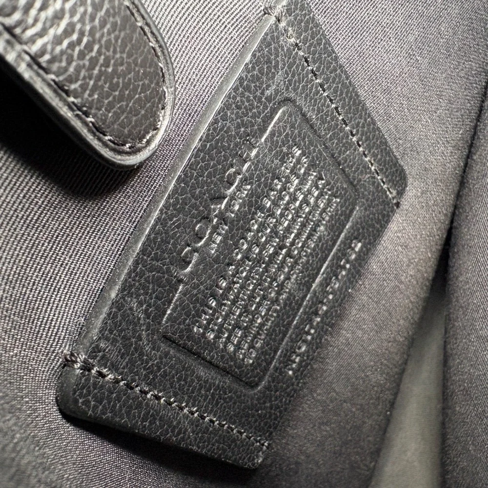 Coach black leather